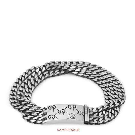 gucci chain bracelet watch|guccighost chain bracelet in silver.